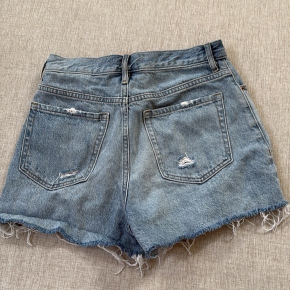 Pacsun Distressed Ultra High Rise Vintage Shorts Size 26 Button Fly - Picture 2 of 9